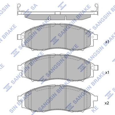 Klocki hamulcowe przednie tarczowe 41060VK190 Hyundai/Kia