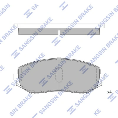 Do koszyka 5520065J11 Toyota Klocki hamulcowe przednie tarczowe