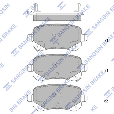 Okładziny (klocki) do hamulców tarczowych tylne Fiat/Alfa/Lancia K68044761AB cena, od 24,04 USD
