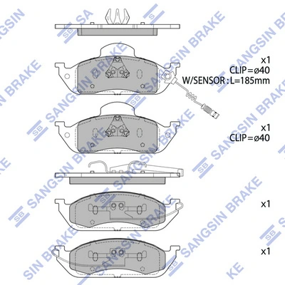 Klocki hamulcowe przednie tarczowe do Mercedes ML/GLE  W163