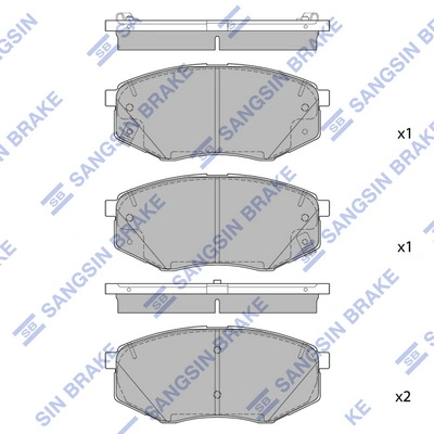 Klocki hamulcowe przednie tarczowe Hyundai Tucson III SUV (TL) (2015 - 2023) cena, od 40,21 USD