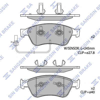 Do koszyka Klocki hamulcowe przednie tarczowe Audi A8 D3 4E2, 4E8