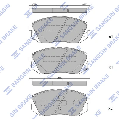 Klocki hamulcowe przednie tarczowe KIA Sportage III SUV (SL) (2009 - 2017) cena, od 30,89 USD