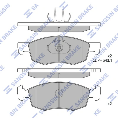 Do koszyka 7087742 Fiat/Alfa/Lancia Klocki hamulcowe przednie tarczowe