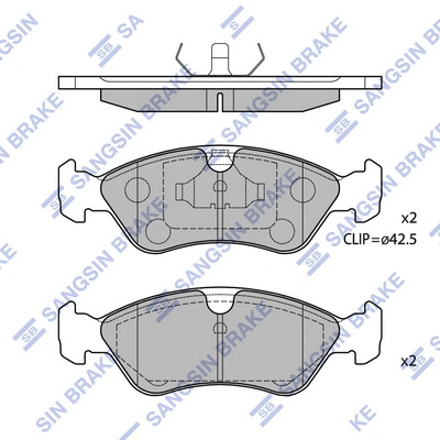 Klocki hamulcowe przednie tarczowe Hyundai/Kia 0K0113323Z1 cena, od 15,64 USD
