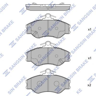Klocki hamulcowe przednie tarczowe do Hyundai H100  P