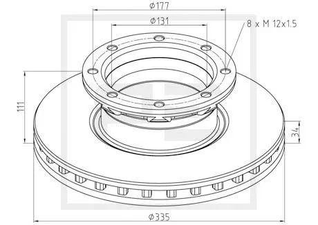 Tarcza hamulcowa tylna A9704231212 Mercedes
