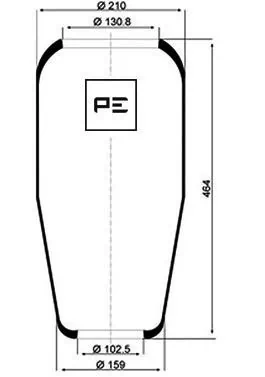 Poduszka pneumatyczna (resor pneumatyczny) mostu MAN 81436010067