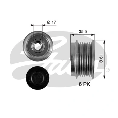 Koło pasowe alternatora Chevrolet Captiva I SUV (C100) (2006 - 2010) cena, od 46,24 USD