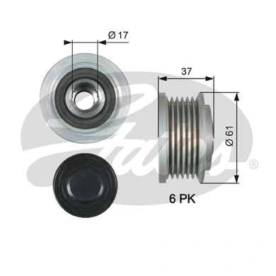 Do koszyka Koło pasowe alternatora Chevrolet Captiva II C140