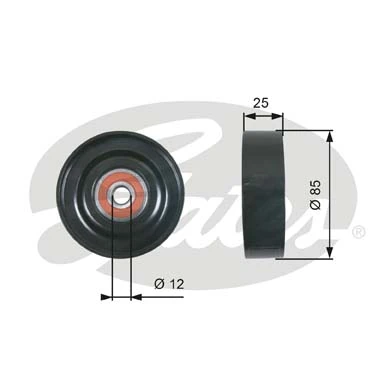 Do koszyka T36087 Gates Rolka napinacza paska napędowego
