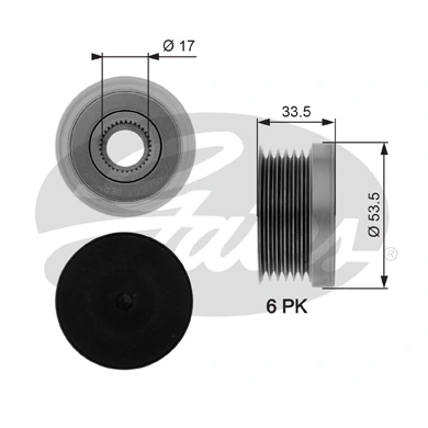Koło pasowe alternatora do BMW 3  E36