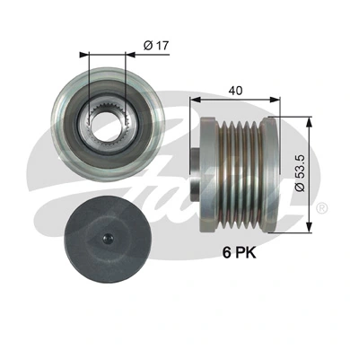 Koło pasowe alternatora do Nissan Qashqai I J10