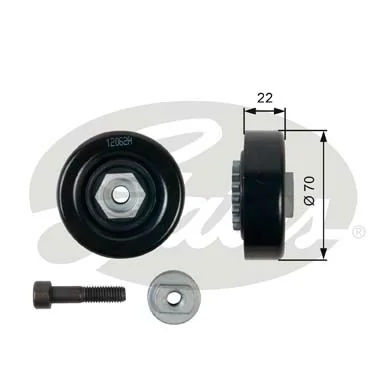Rolka napinacza paska napędowego do Chevrolet Aveo II T250, T255
