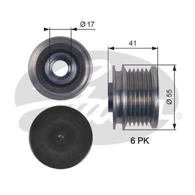 Koło pasowe alternatora do Peugeot 308 II LB, LP, LW, LH, L3