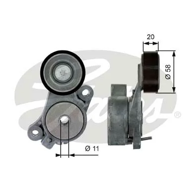 Do koszyka Rolka napinacza paska napędowego Skoda Fabia II 5J2, 542, 572, 582