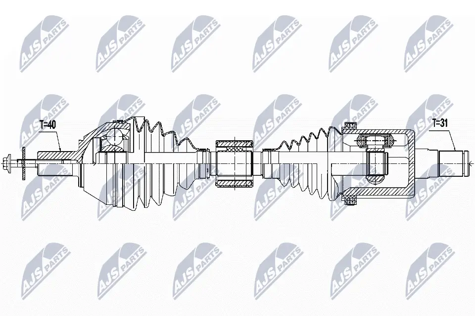 Półoś napędowa przednia lewa Volvo S60 II sedana (134) (2010 - 2018) cena, od 122,70 USD