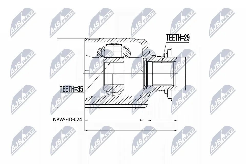 Przegub homokinetyczny wewnętrzny przedni prawy Acura MDX 2 YD2
