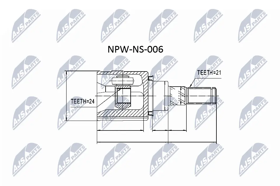 NPWNS006 NTY Przegub homokinetyczny wewnętrzny tylny