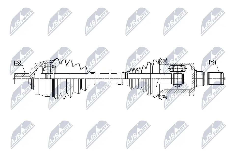 Półoś napędowa przednia lewa do Volvo XC40  536