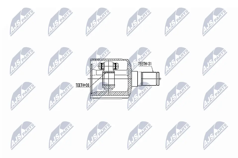 Przegub homokinetyczny wewnętrzny przedni lewy Mazda CX-9 TB