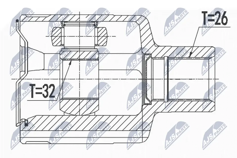 NPWDW007 NTY Przegub homokinetyczny wewnętrzny przedni prawy