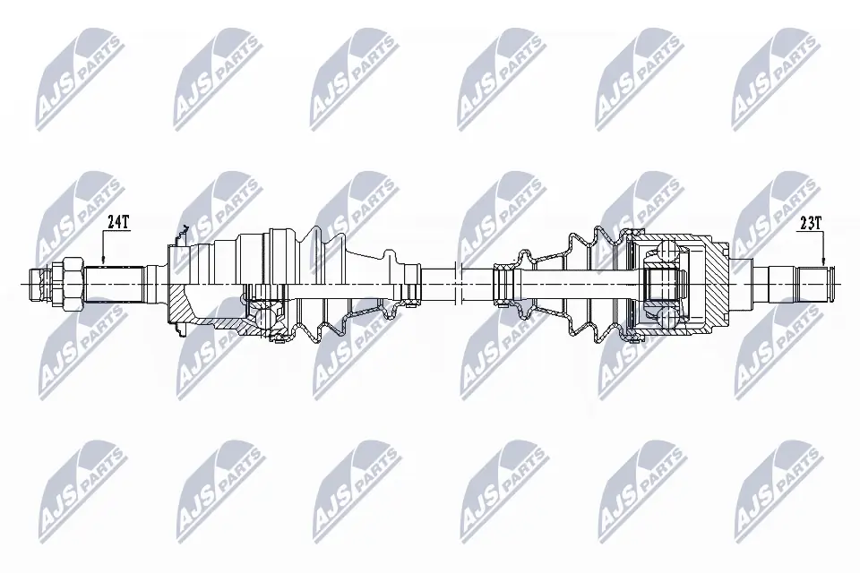 Do koszyka Półoś napędowa przednia lewa Daihatsu Terios I J100, J102, J122
