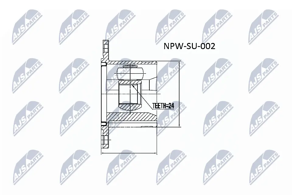 Przegub homokinetyczny wewnętrzny przedni lewy Suzuki Grand Vitara SUV (JB) (2005 - 2026) cena, od 62,02 USD