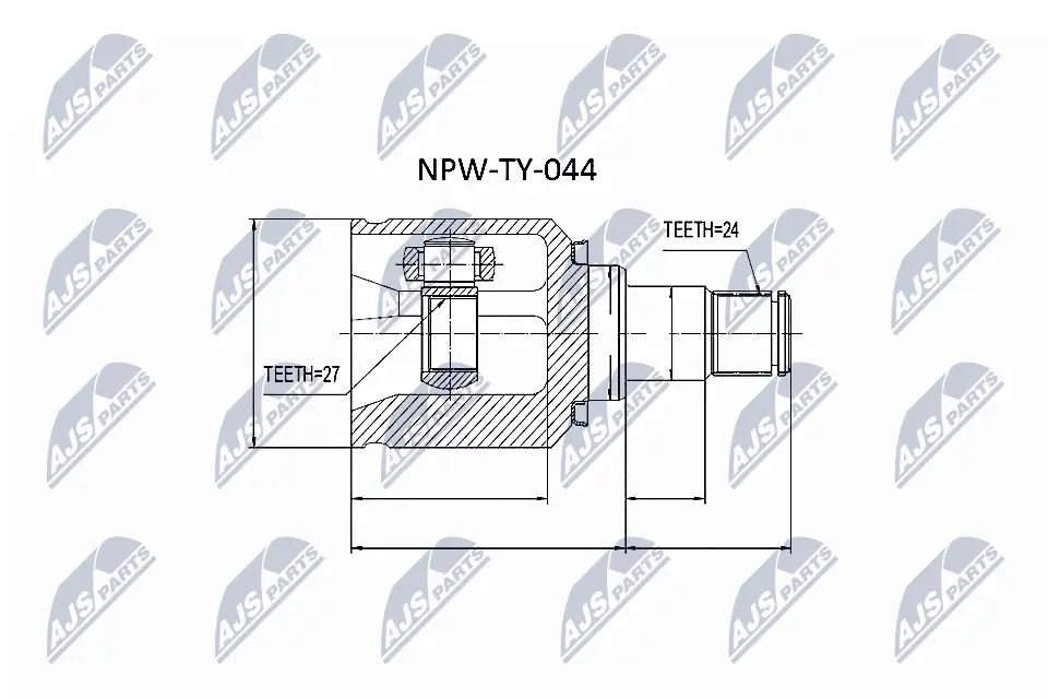 NPWTY044 NTY Przegub homokinetyczny wewnętrzny przedni lewy