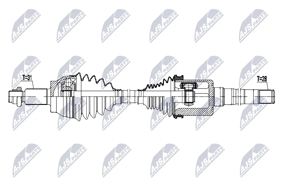 Półoś napędowa przednia prawa do Land Rover Range Rover VELAR L560