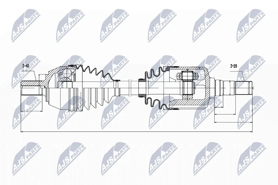 Półoś napędowa przednia lewa 36011290 Volvo