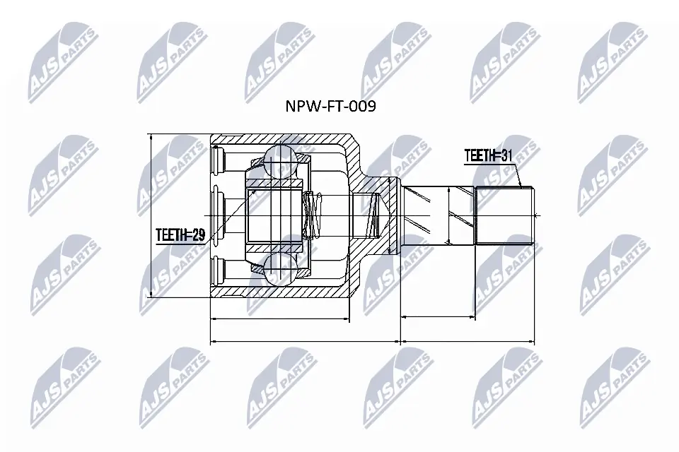 Osłona przegubu homokinetycznego półosi przedniej zewnętrzna 46308305 Fiat/Alfa/Lancia