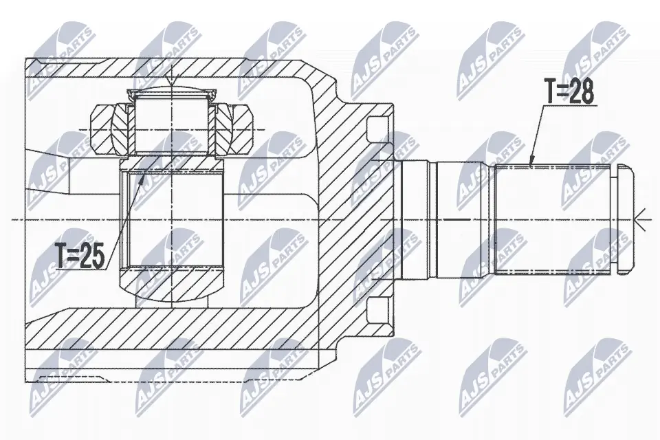 Przegub homokinetyczny przedni wewnętrzny Hyundai Tucson II SUV (TM) (2010 - 2015) cena, od 65,76 USD