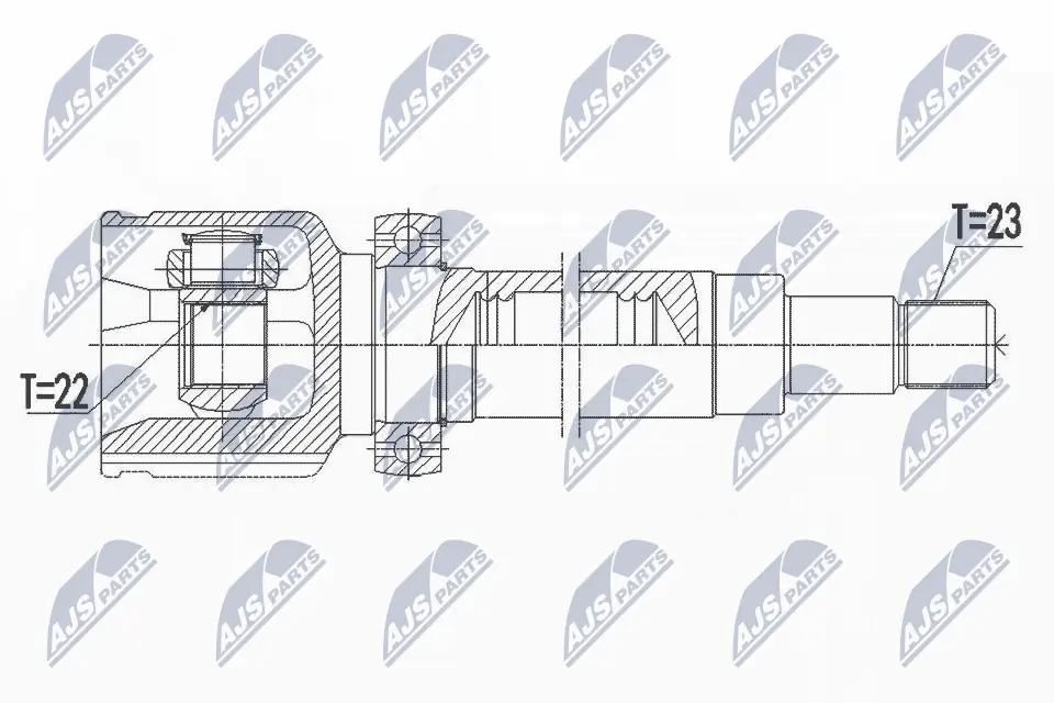 Przegub homokinetyczny wewnętrzny przedni prawy Ford Focus 3 CB8