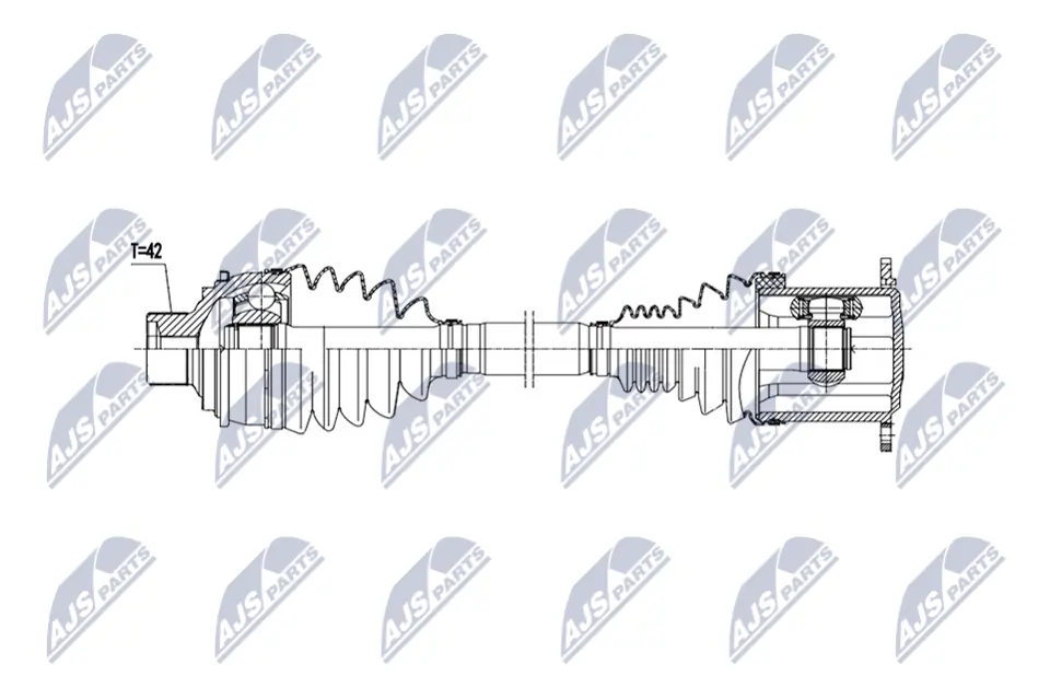 Półoś napędowa przednia do Audi Q7  4MB, 4MG, 4MQ