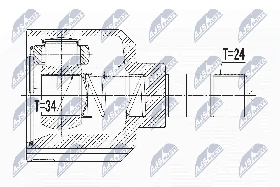 Przegub homokinetyczny wewnętrzny przedni lewy Peugeot 5008 II minivan (2016 - 2026) cena, od 41,86 USD