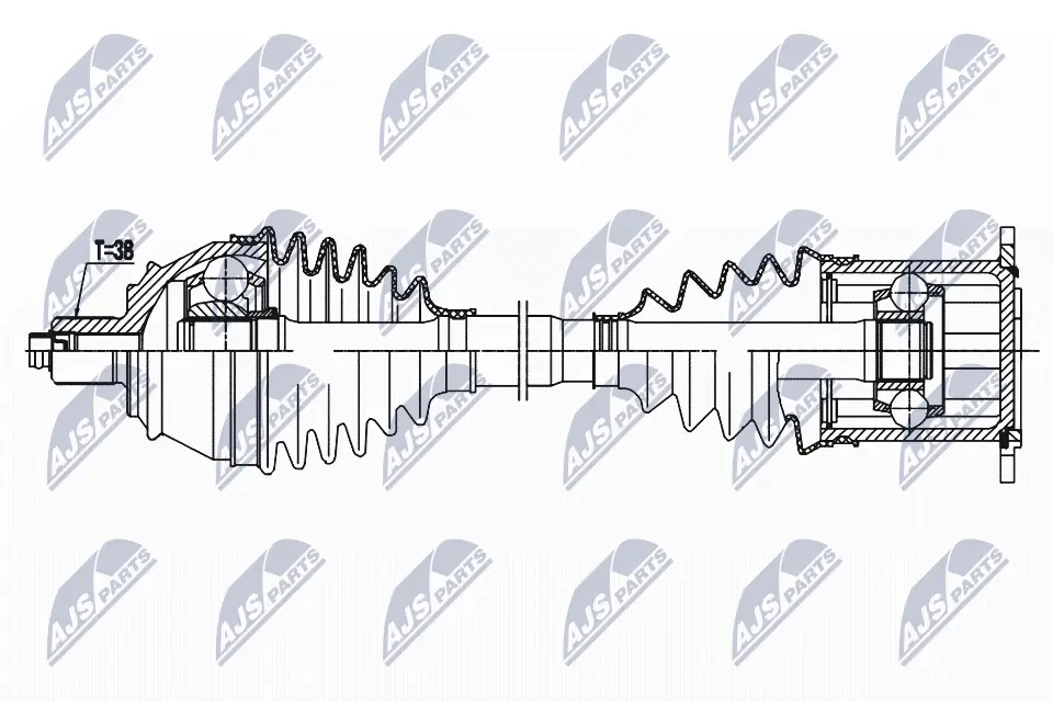 Półoś napędowa przednia lewa Volkswagen Phaeton I sedana (3D1, 3D2, 3D3, 3D4, 3D6, 3D7, 3D8, 3D9) (2002 - 2016) cena, od 118,01 USD