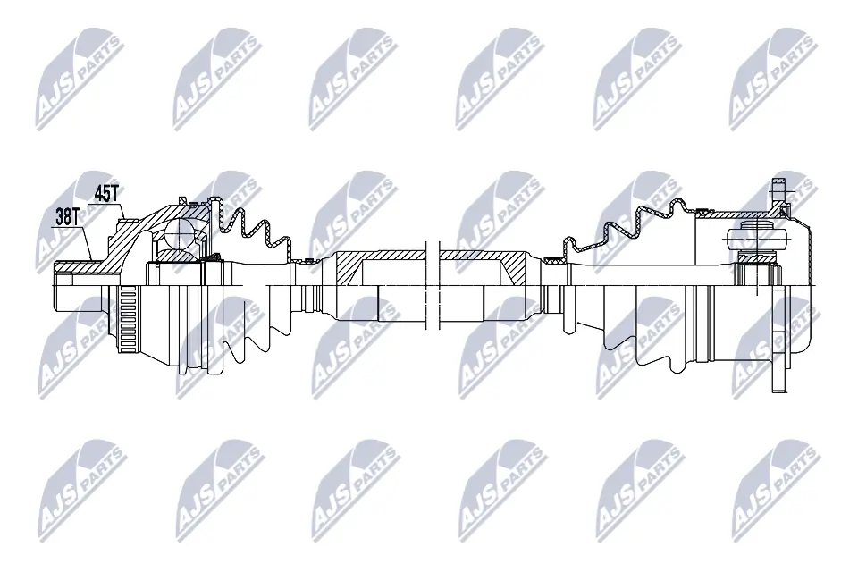 Półoś napędowa przednia lewa do Audi A6 C5 4B2, 4B4