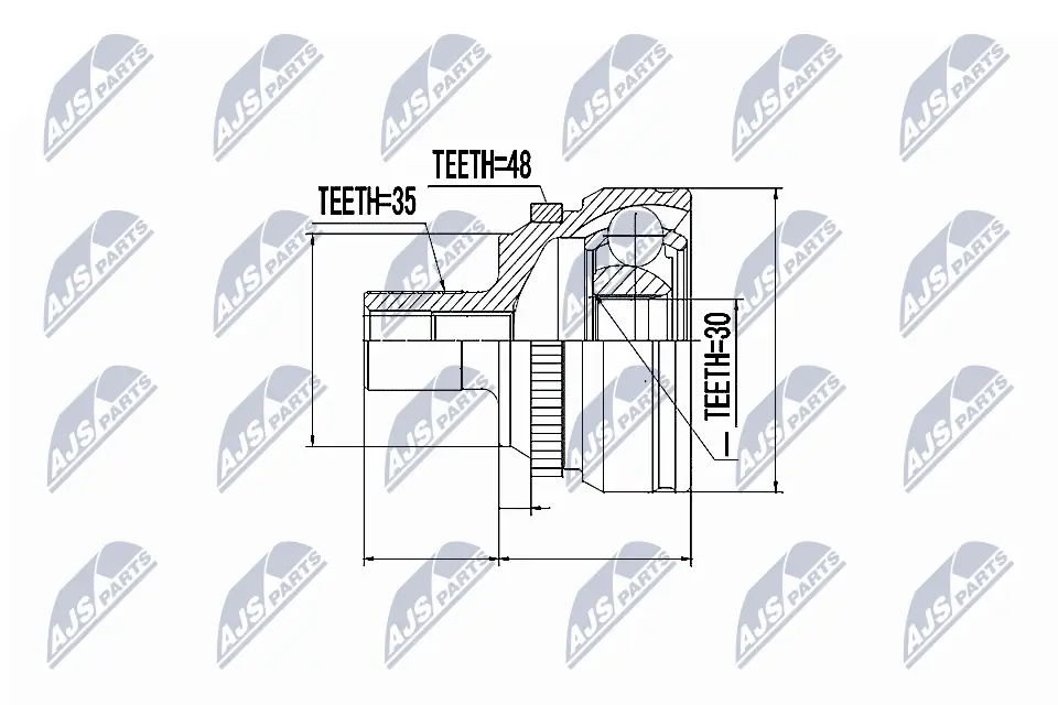 Do koszyka Przegub homokinetyczny przedni zewnętrzny Mercedes E  S210