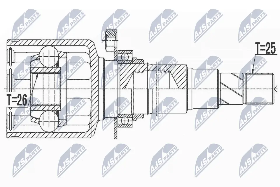 Przegub homokinetyczny wewnętrzny przedni prawy Fiat Bravo II hatchback (198) (2007 - 2014) cena, od 90,27 USD