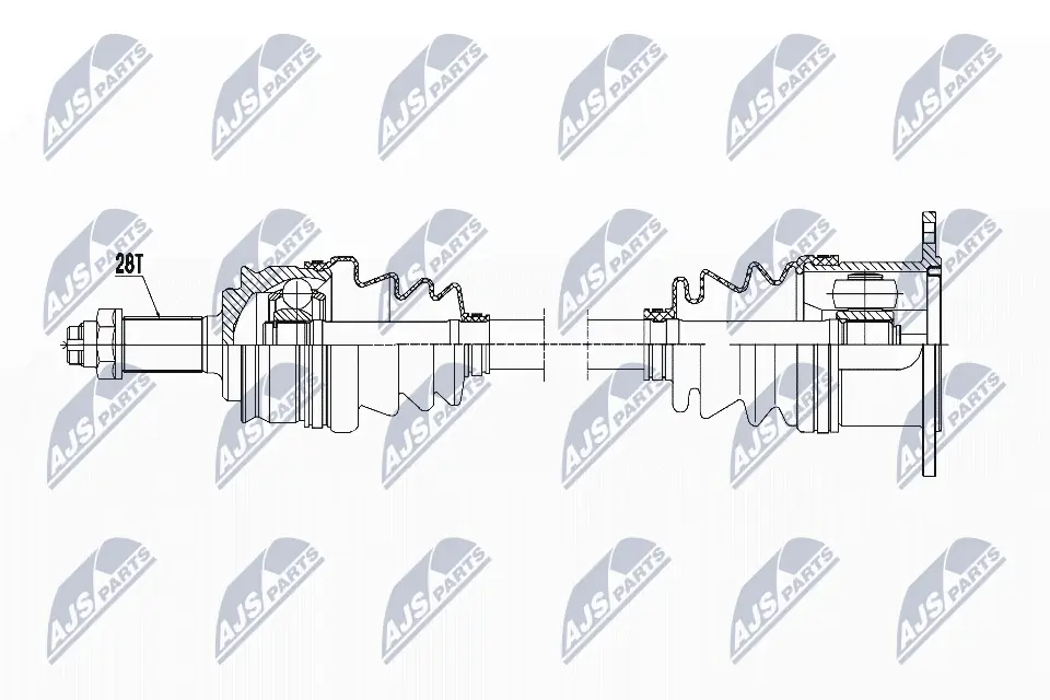 Półoś napędowa przednia prawa Suzuki Grand Vitara JB