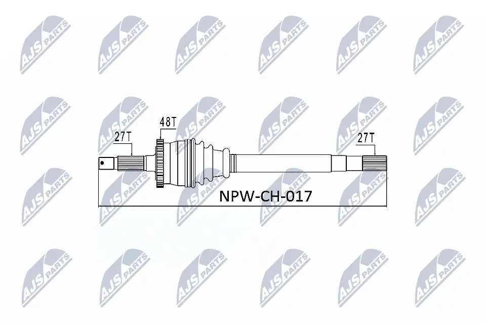 NPWCH017 NTY Półoś napędowa przednia lewa