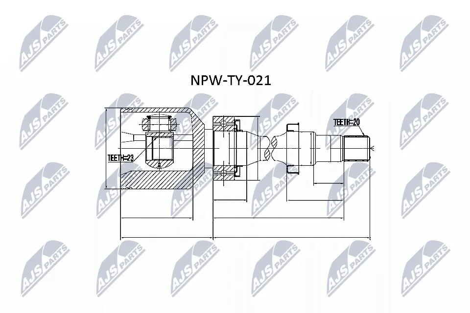 Do koszyka 4303005050 Toyota Przegub homokinetyczny wewnętrzny przedni prawy