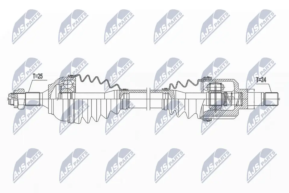 Półoś napędowa przednia lewa Citroen C-Elysee sedana (2013 - 2026) cena, od 102,80 USD