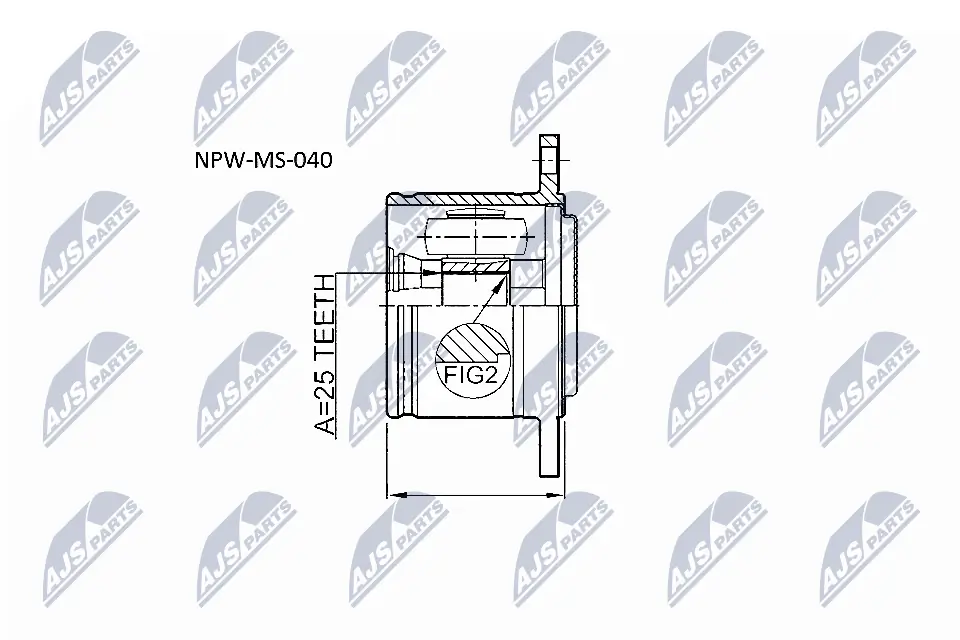 Do koszyka MB526147 Hyundai/Kia Przegub homokinetyczny zewnętrzny prawy przedni