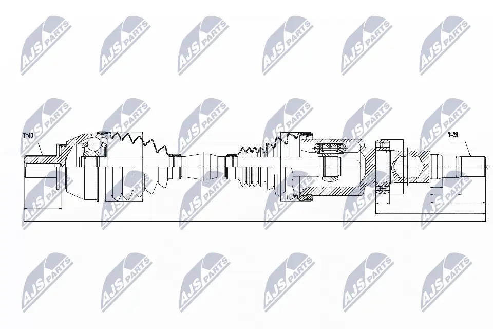 Półoś napędowa przednia do Volvo S60 II 134