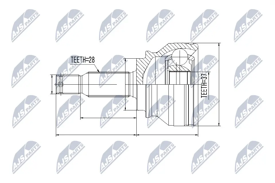 NPZMS061 NTY Przegub homokinetyczny przedni zewnętrzny