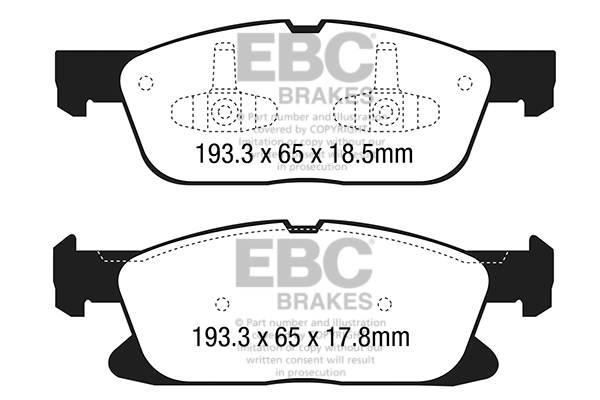 Klocki hamulcowe przednie tarczowe do Ford Edge II CD539