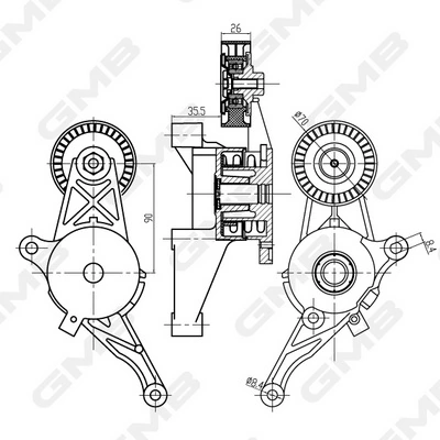 Do koszyka Napinacz paska napędowego Volkswagen Multivan T5 7HM, 7HN, 7HF, 7EF, 7EM, 7EN
