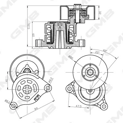 Napinacz paska napędowego Subaru Tribeca B9